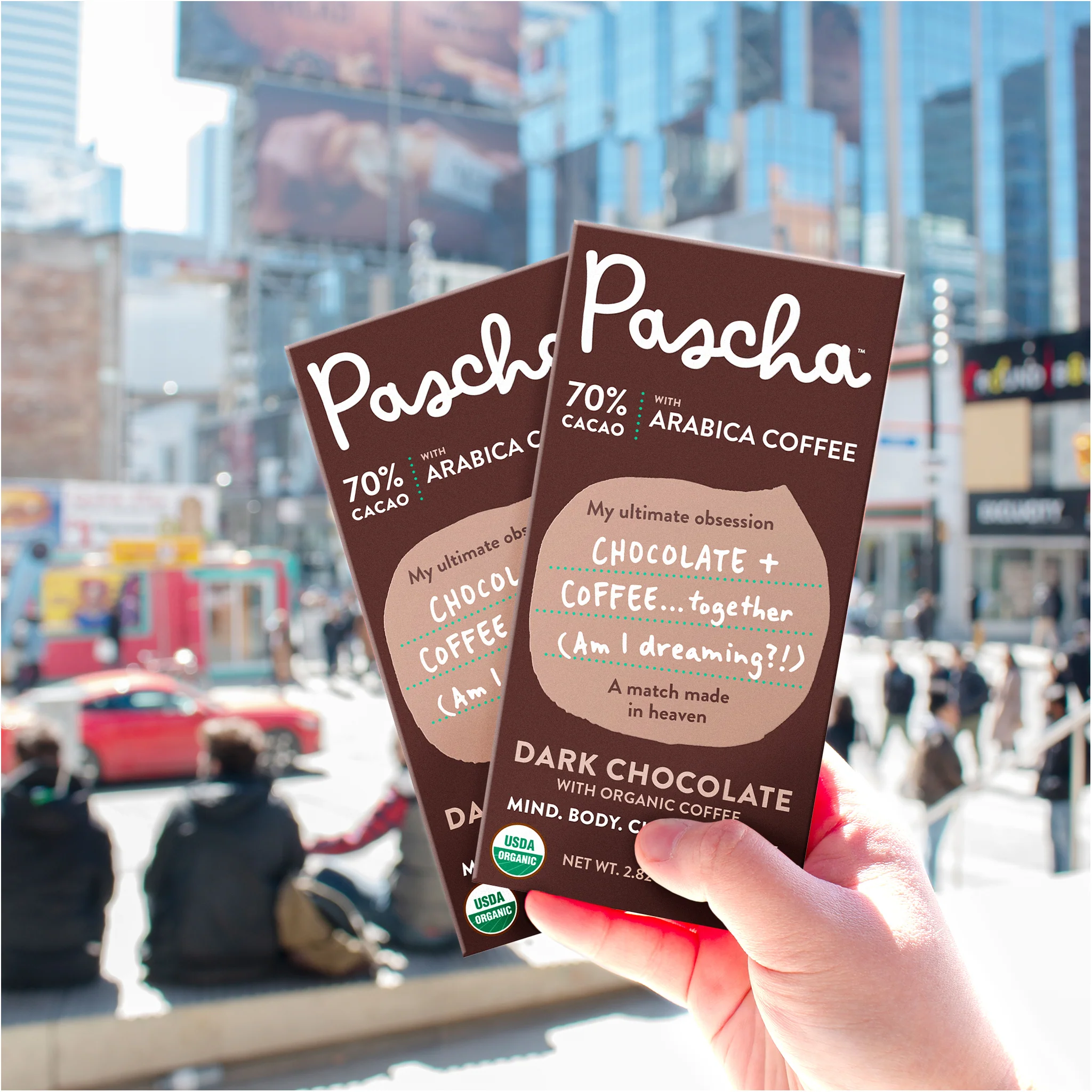 70% Cacao Organic Vegan Dark Chocolate Bar with Arabica Coffee (10 Bar Pack) - Image 5