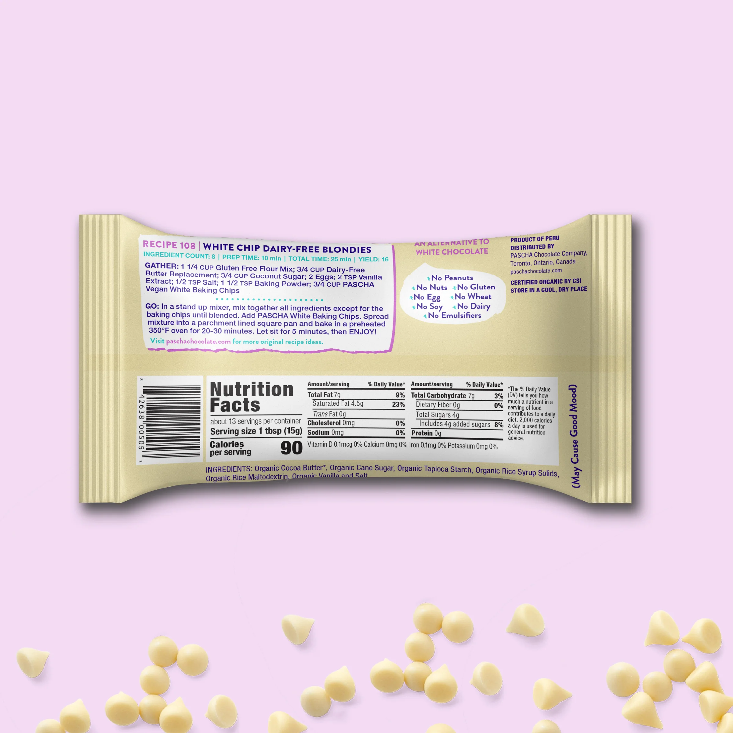 Organic Vegan White Baking Chips (8 Bags) - Image 3